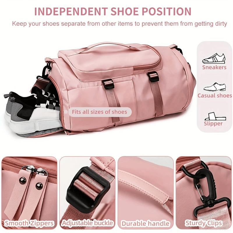 Mochila de gimnasio ligero con compartimento para zapatos,