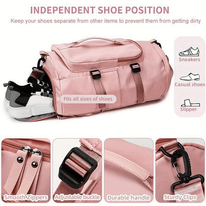 Mochila de gimnasio ligero con compartimento para zapatos,