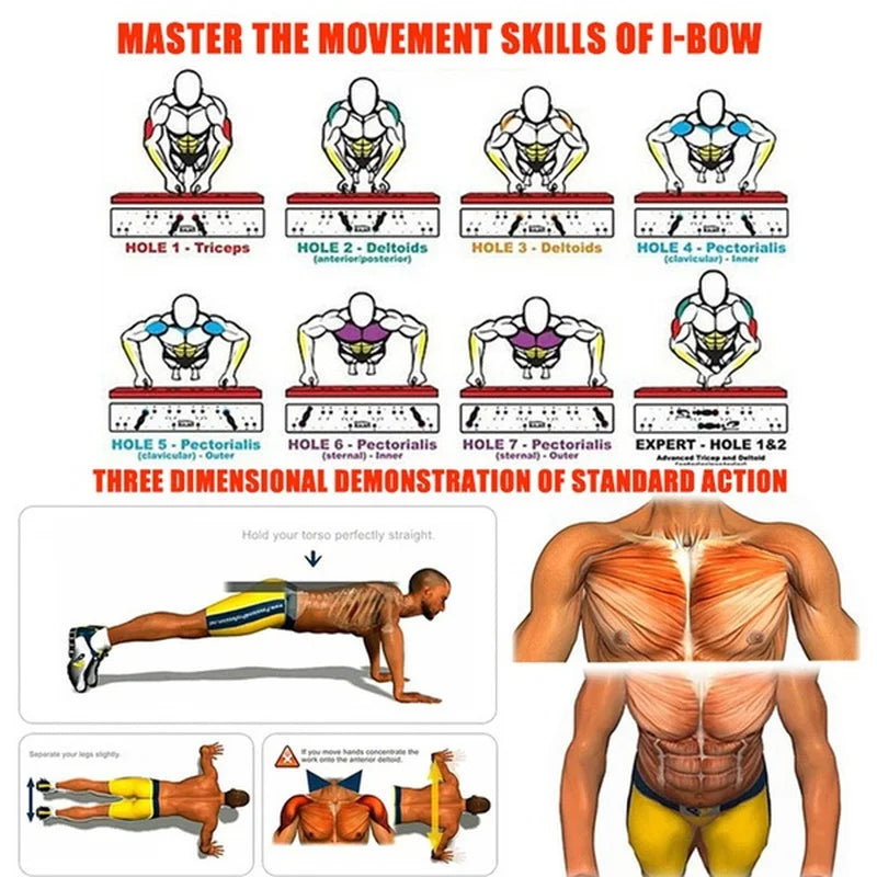 Tabla de flexiones portátil y multifuncional