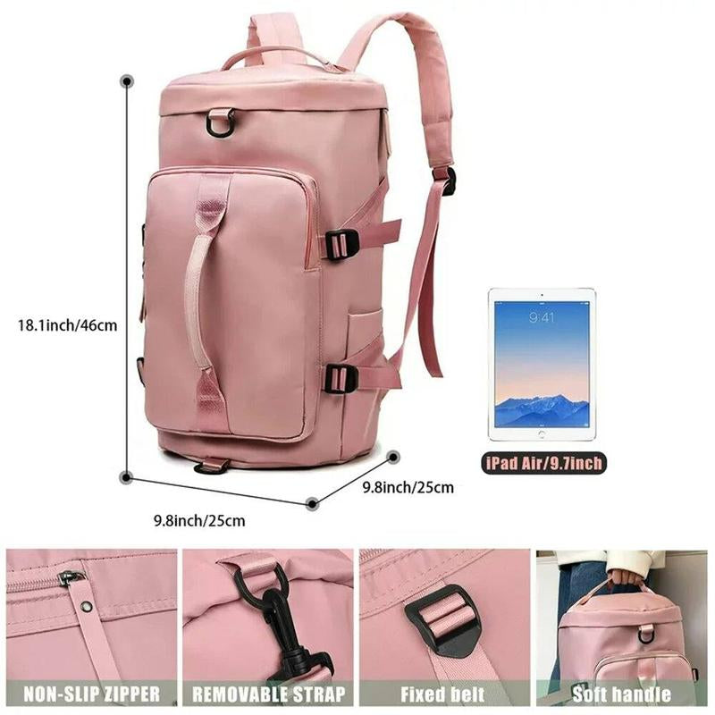 Mochila de gimnasio ligero con compartimento para zapatos,